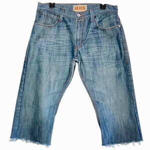 Levi’s 514 Slim Straight Cutoff Shorts in Blue Men’s 34
